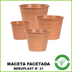 Maceta Faceteada Madera...